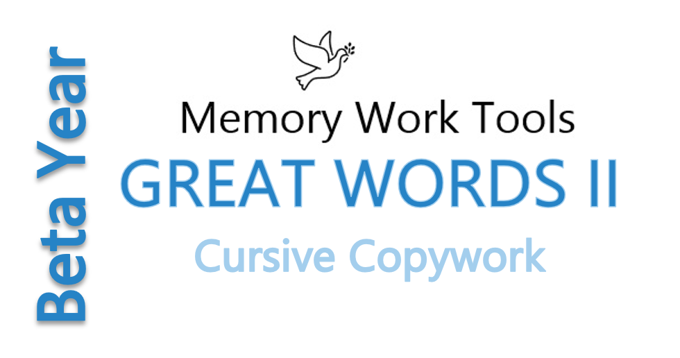 CCM Beta Great Words II Copywork Complete Set