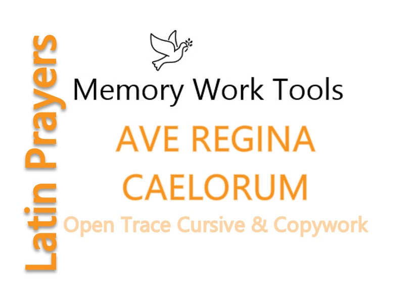 Latin Prayers - Ave Regina Caelorum - Cursive Copywork