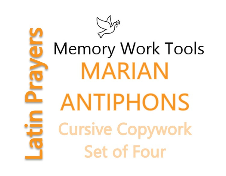 Marian Antiphon Cursive Copywork Bundle
