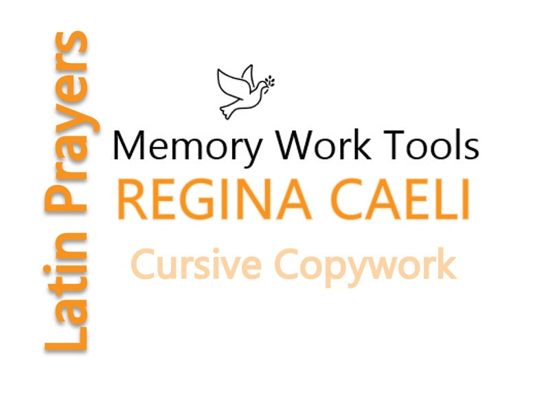 Latin Prayers - Regina Caeli - Cursive Copywork