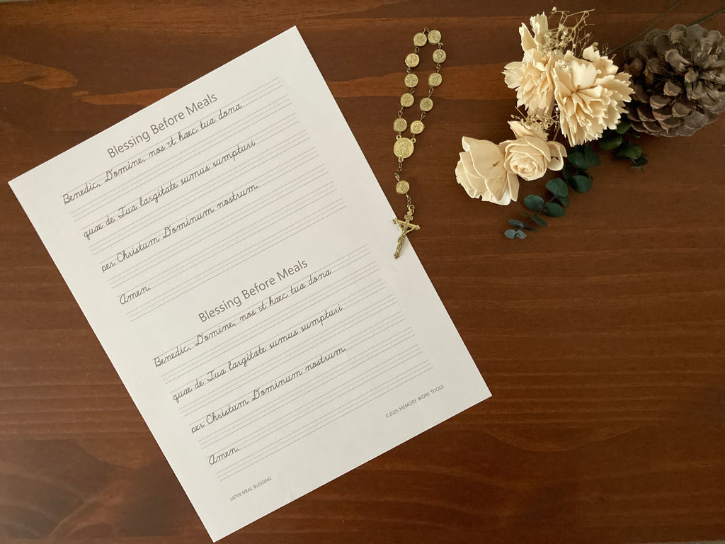 Latin Prayers - Blessing Before Meals