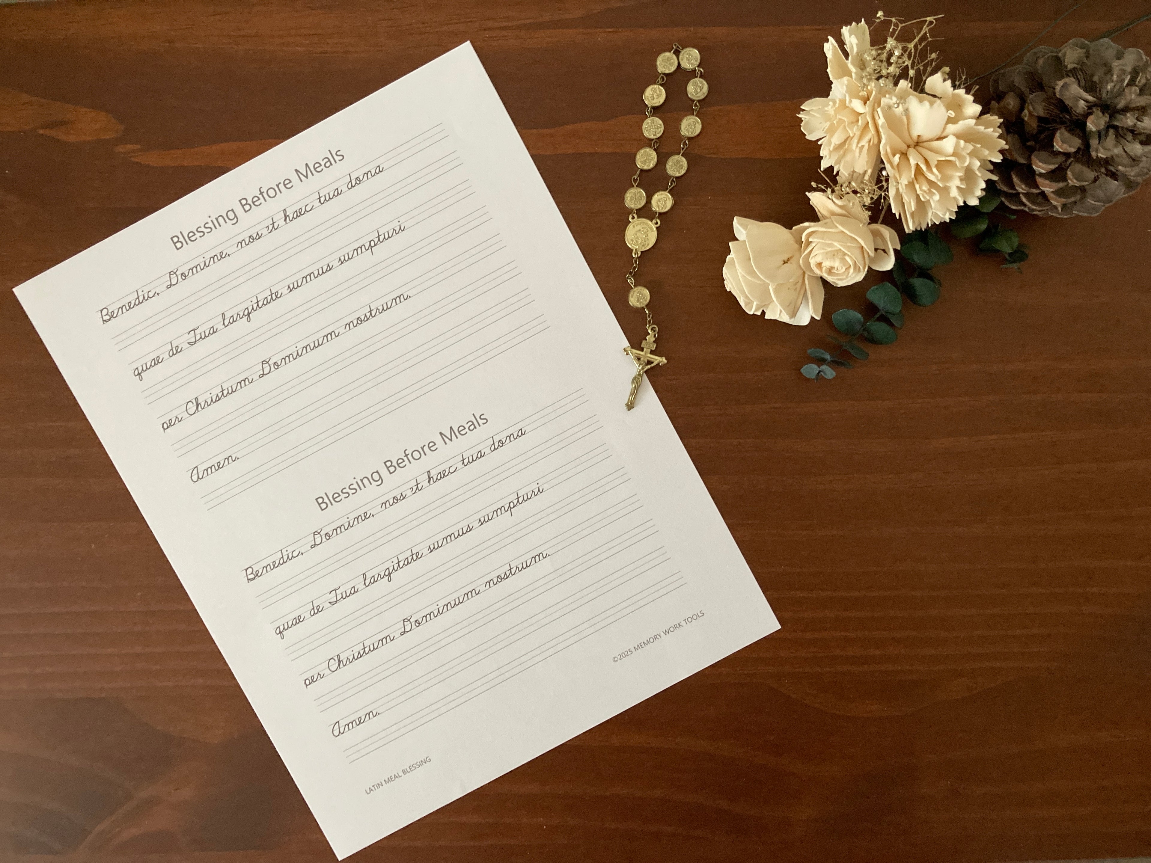 Latin Prayers - Blessing Before Meals