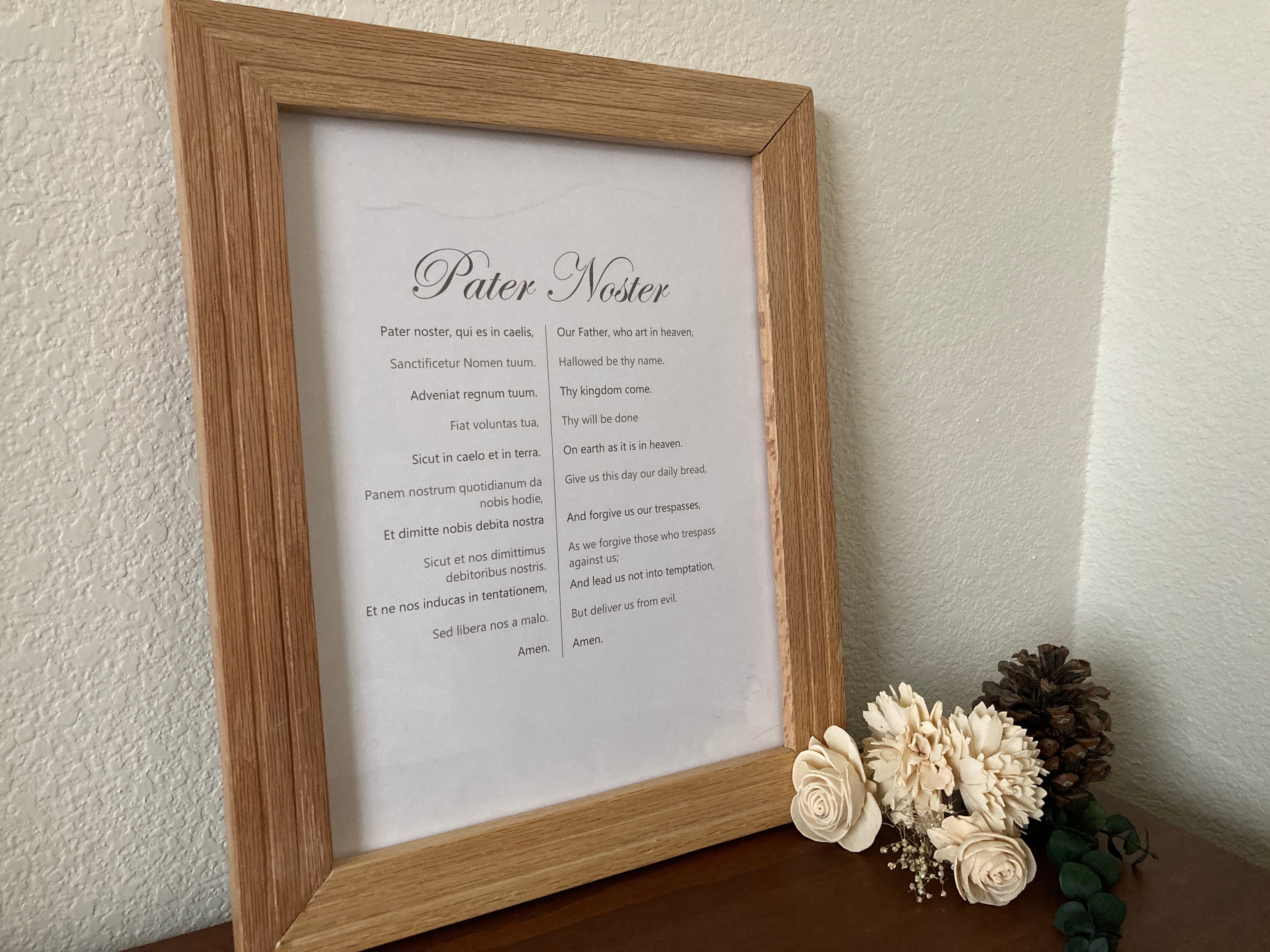 Latin Prayers - Pater Noster - Visual Aid