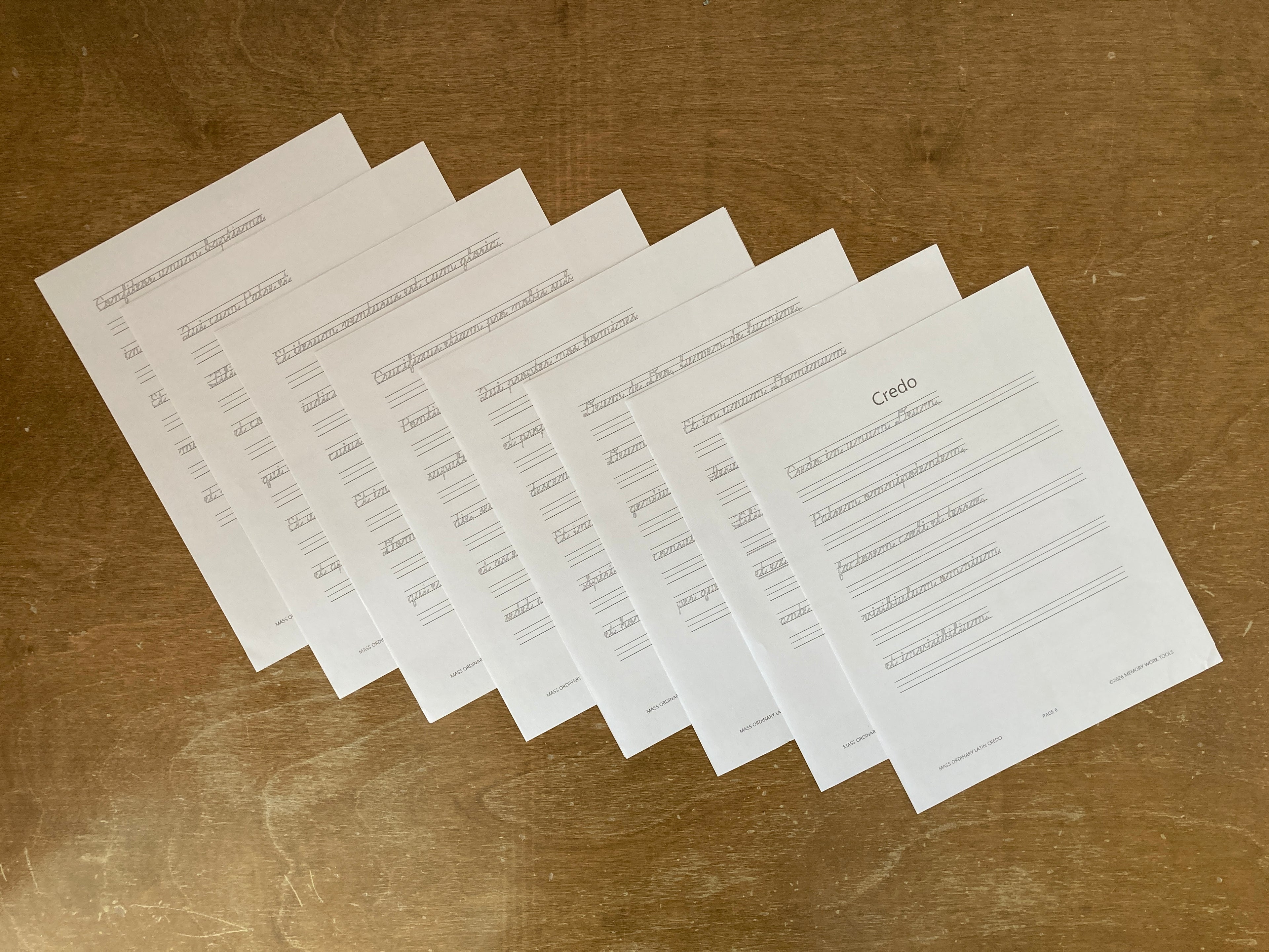 Mass Ordinary in Latin | Learn the Lenten Mass Parts | Cursive Copywork