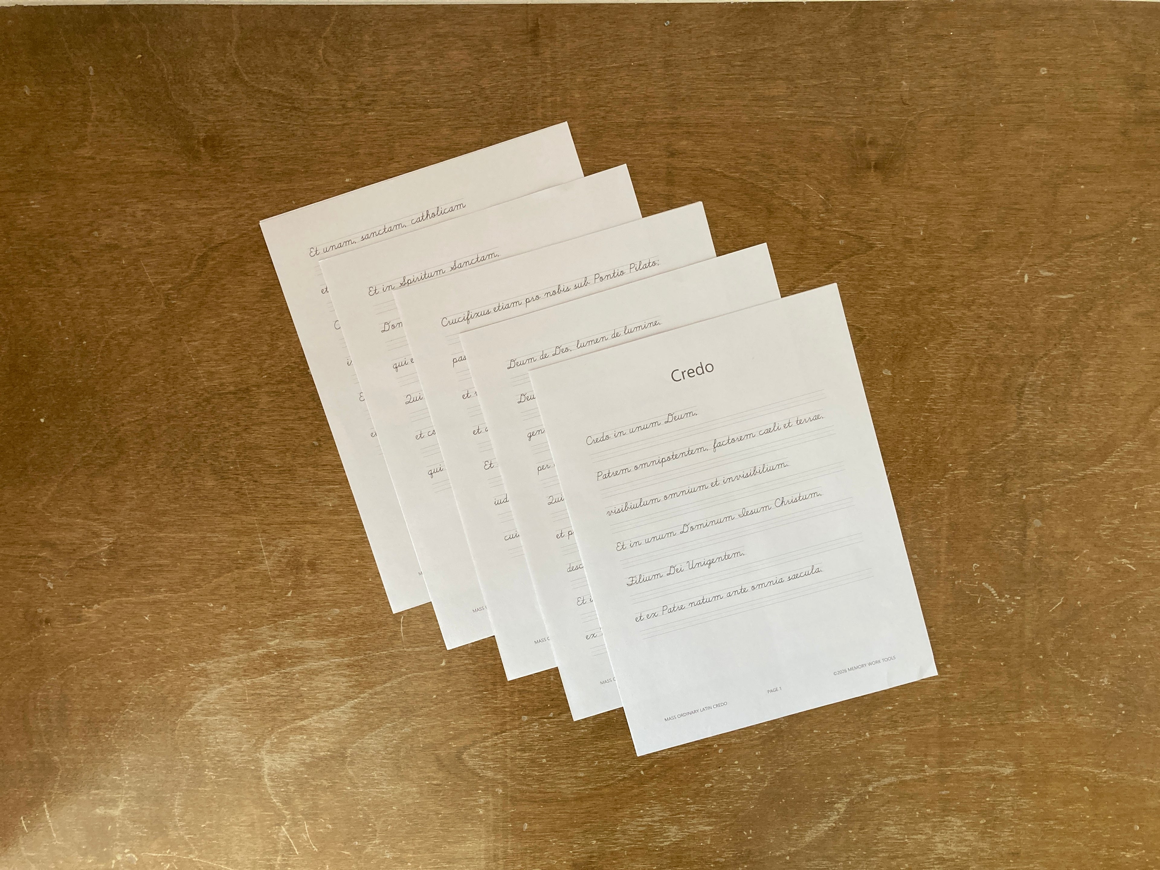 Mass Ordinary in Latin | Learn the Lenten Mass Parts | Cursive Copywork