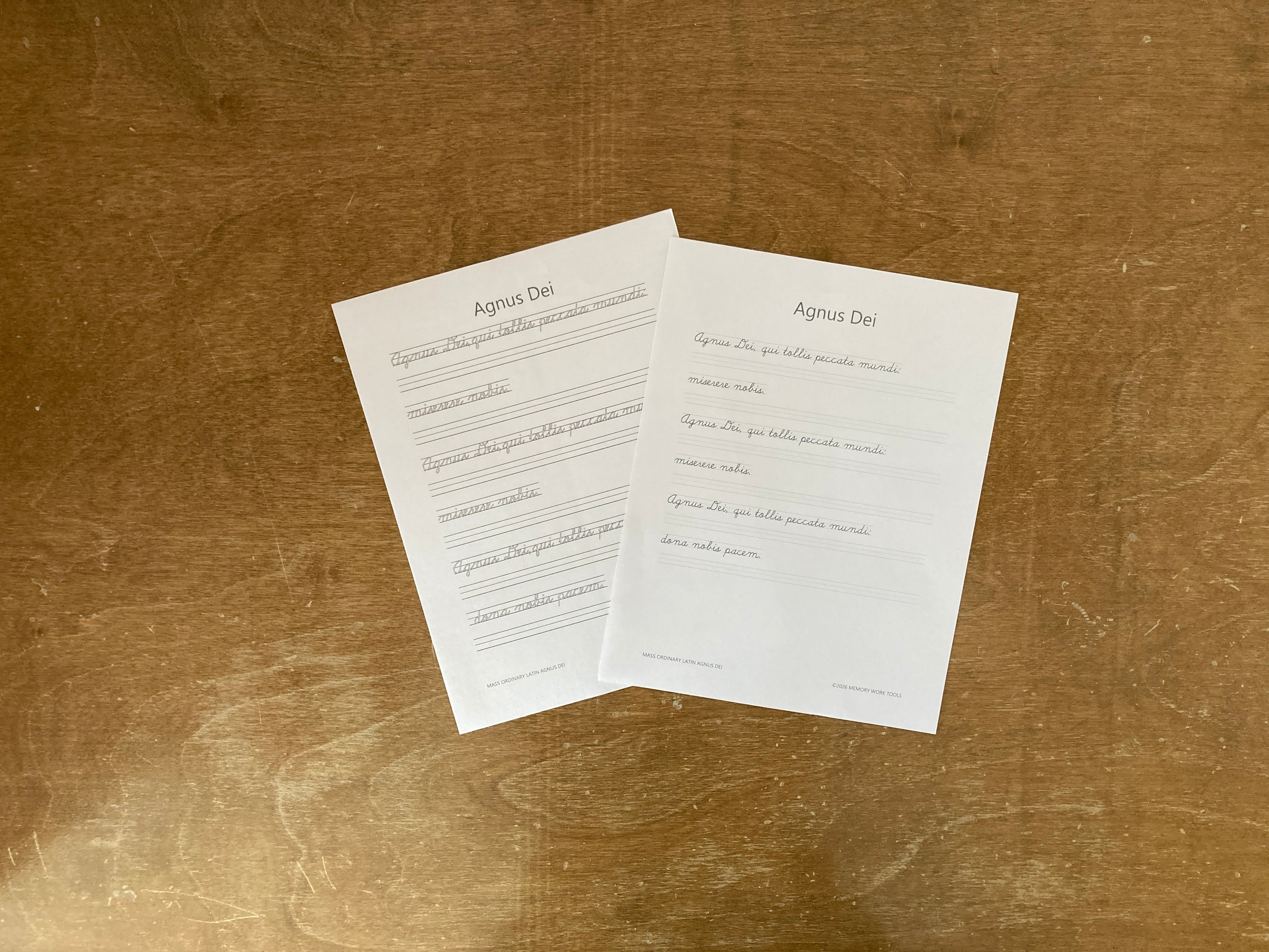 Mass Ordinary in Latin | Learn the Lenten Mass Parts | Cursive Copywork