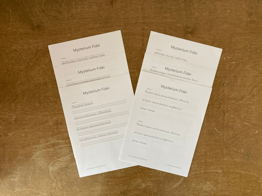 Mass Ordinary in Latin | Learn the Lenten Mass Parts | Cursive Copywork