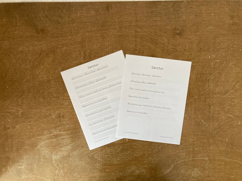 Mass Ordinary in Latin | Learn the Lenten Mass Parts | Cursive Copywork