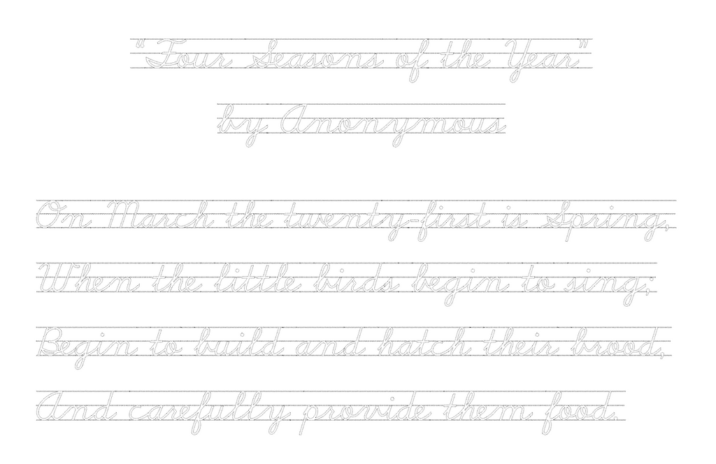 Poetry - Four Seasons of the Year by Anonymous