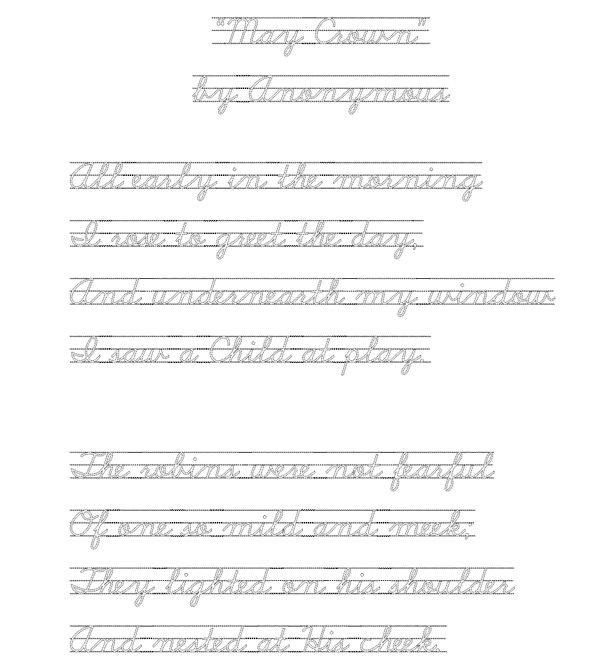 Poetry - May Crown by Anonymous