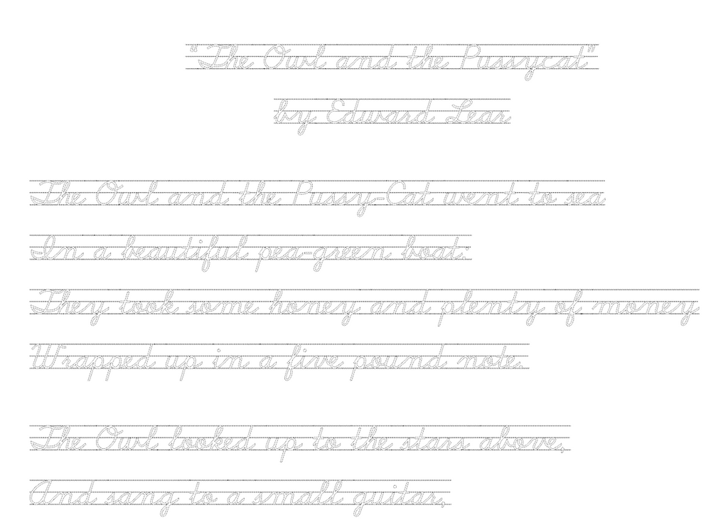 Poetry - The Owl and the Pussycat by Edward Lear