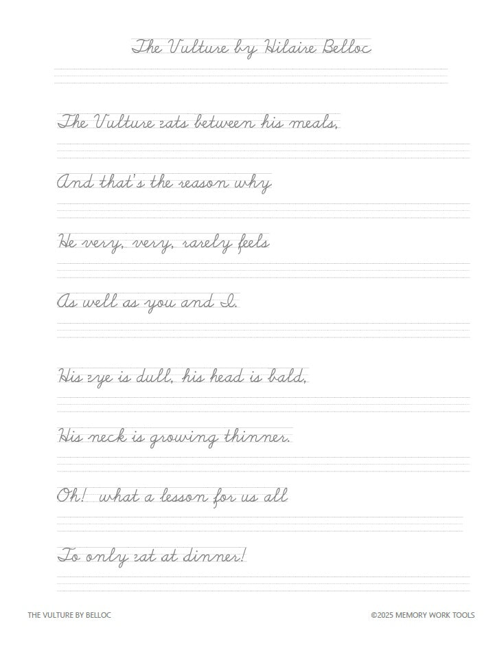 Poetry - The Vulture by Hilaire Belloc