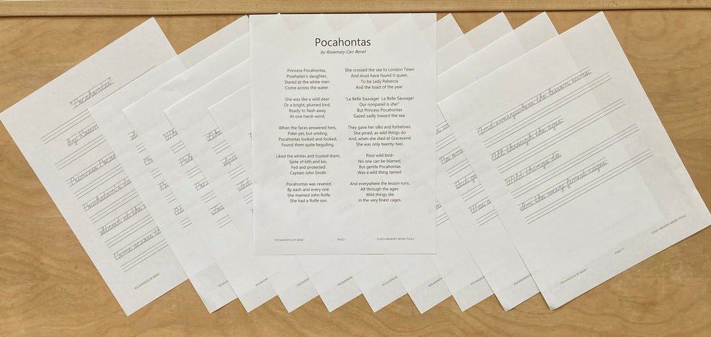Poetry - Pocahontas by Rosemary Carr Benet