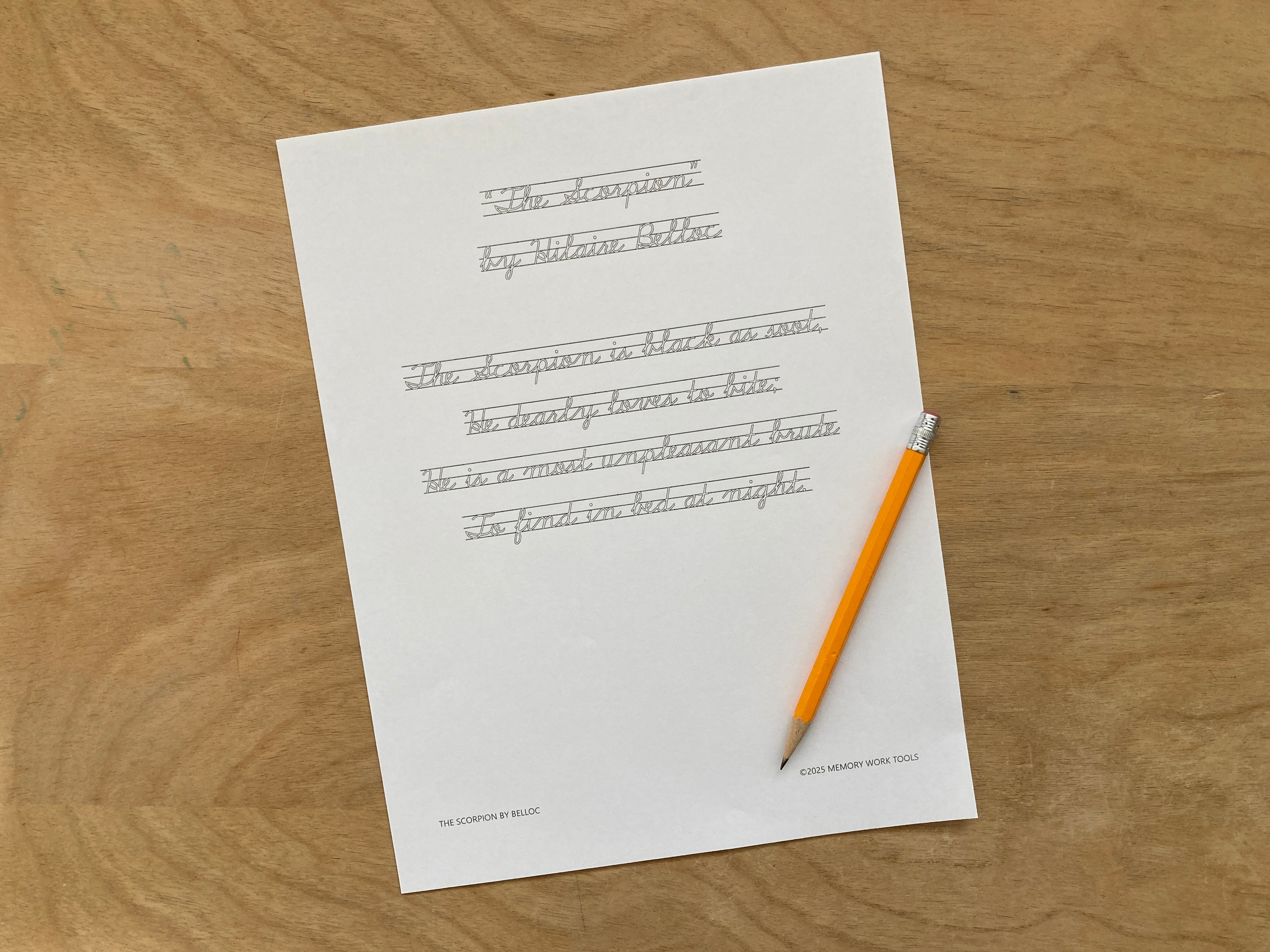 Poetry - The Scorpion by Hilaire Belloc