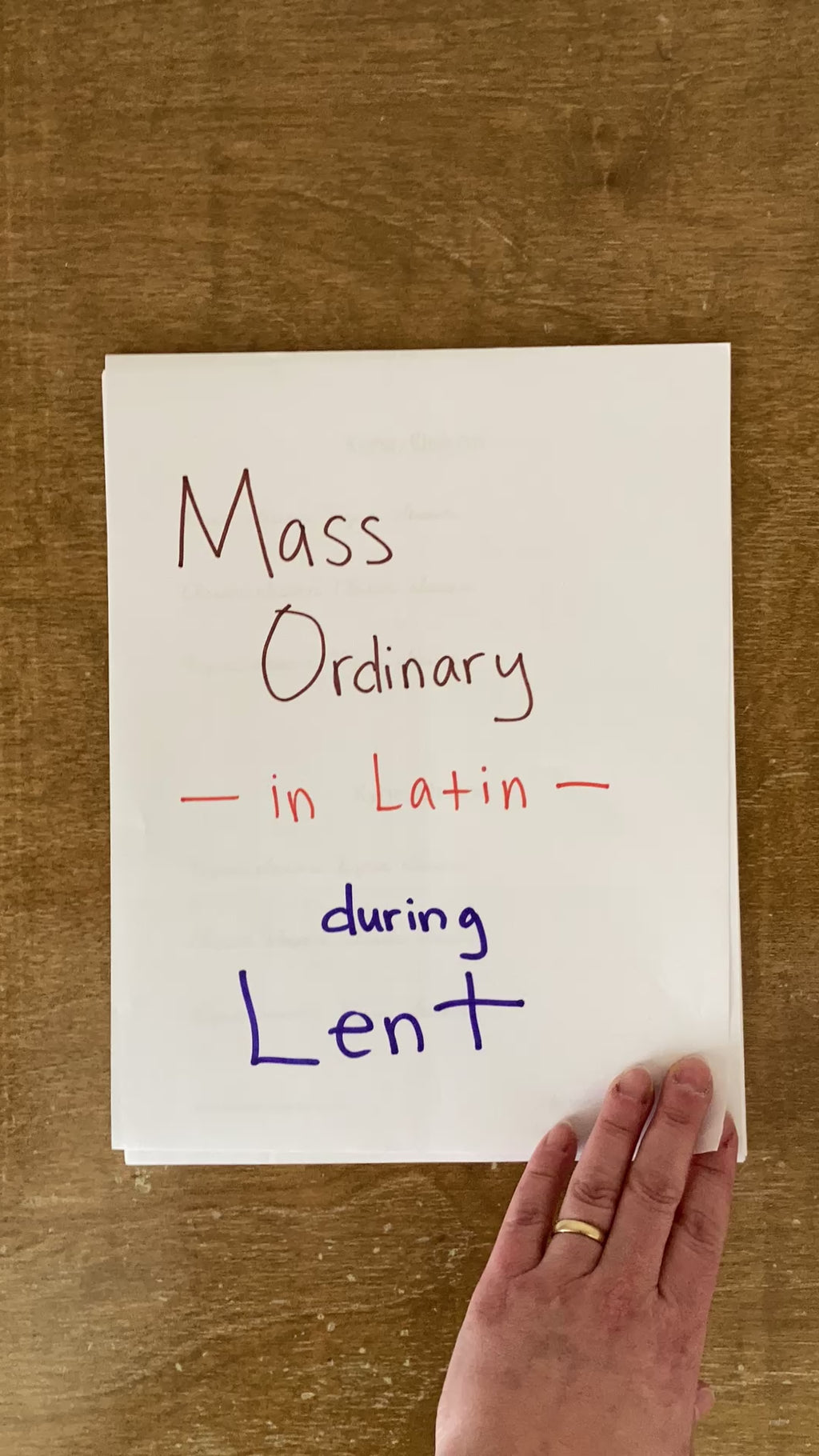 Mass Ordinary in Latin | Learn the Lenten Mass Parts | Cursive Copywork
